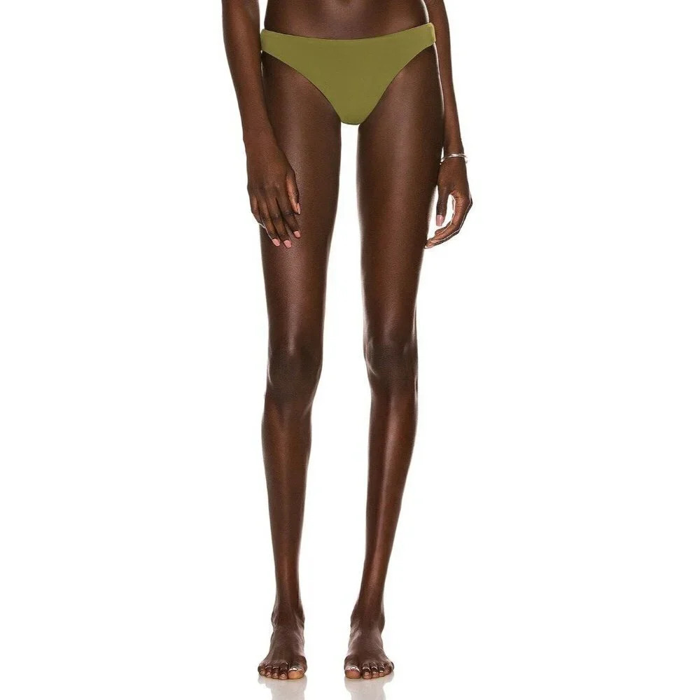 SELF-PORTRAIT Brief Bikini Bottoms in Green 0 New Womens Swimsuit